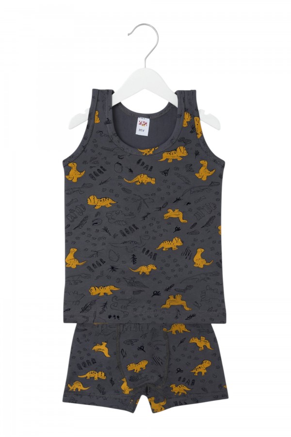 Kota Erkek Çocuk Baskılı Boxerlı Takım 8900-15