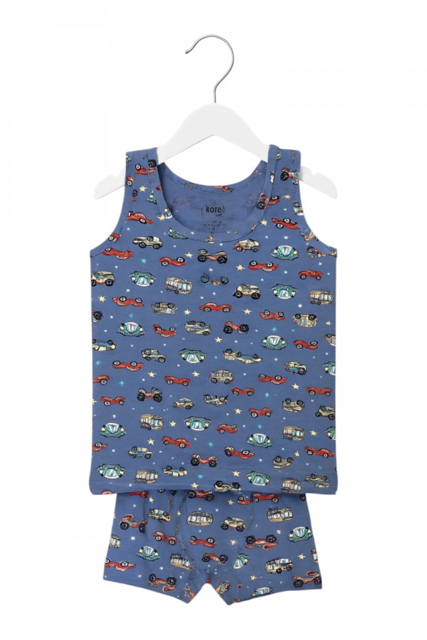 Kota Erkek Çocuk Baskılı Boxerlı Takım 8900-4