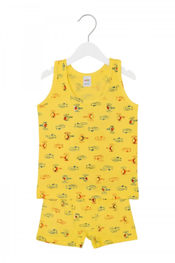 Kota Erkek Çocuk Baskılı Boxerlı Takım 8900-8