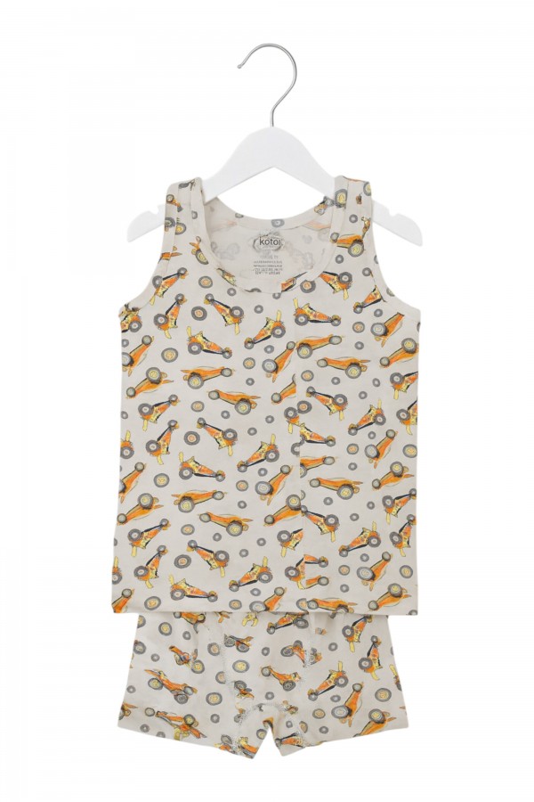 Kota Erkek Çocuk Baskılı Boxerlı Takım 8900-6