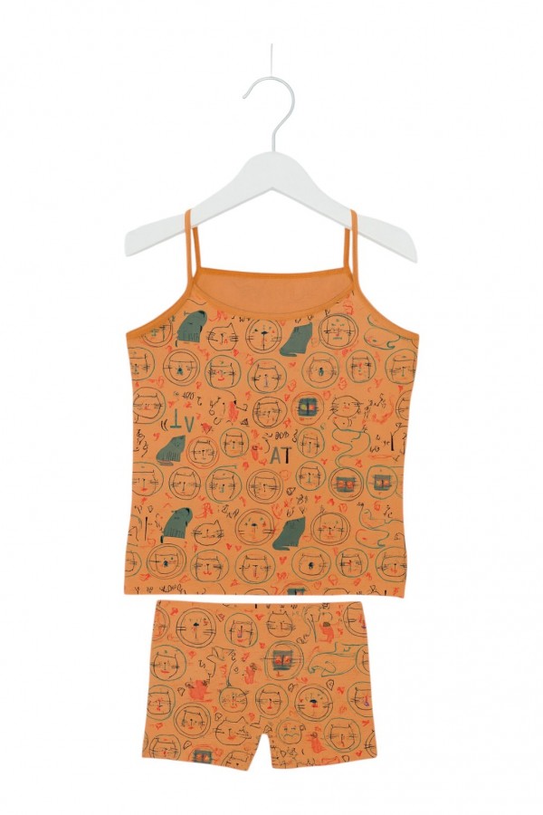 Kota Kız Çocuk Baskılı Atlet Takım 8800-21