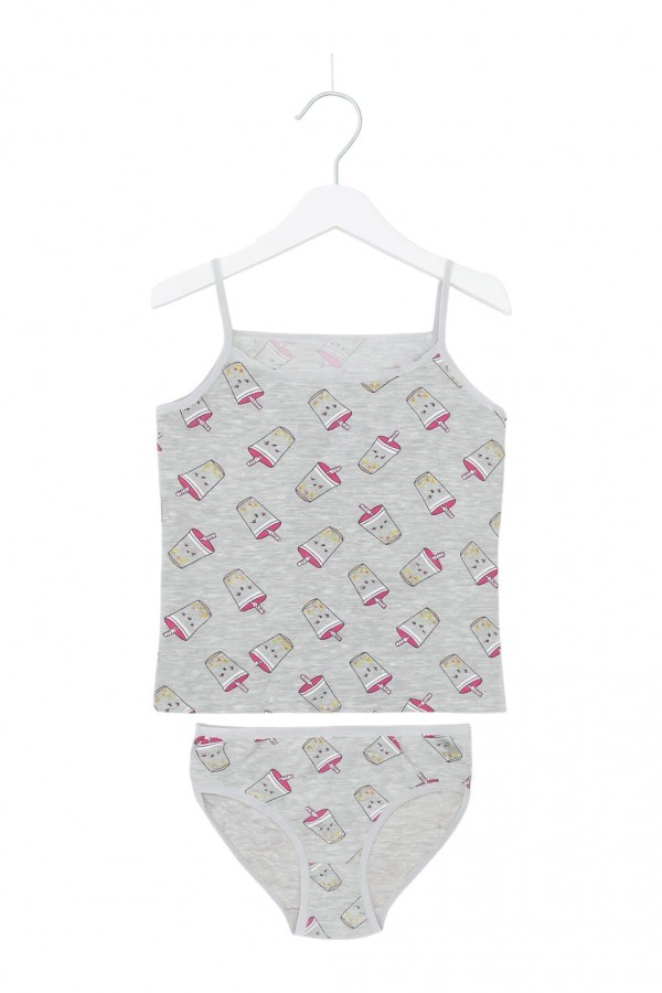 Kota Kız Çocuk Baskılı Atlet Takım 8800-18