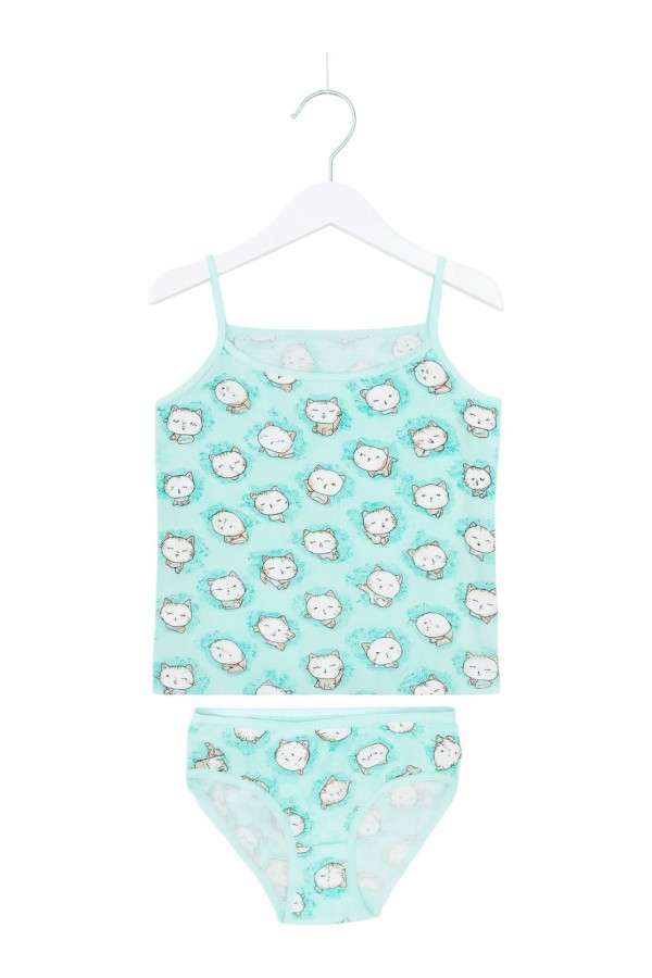 Kota Kız Çocuk Baskılı Atlet Takım 8800-17