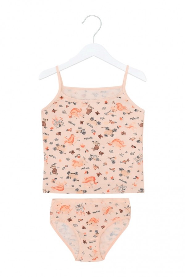 Kota Kız Çocuk Baskılı Atlet Takım 8800-15