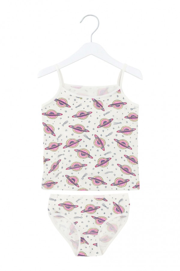 Kota Kız Çocuk Baskılı Atlet Takım 8800-14