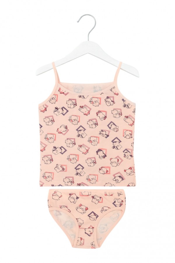 Kota Kız Çocuk Baskılı Atlet Takım 8800-11