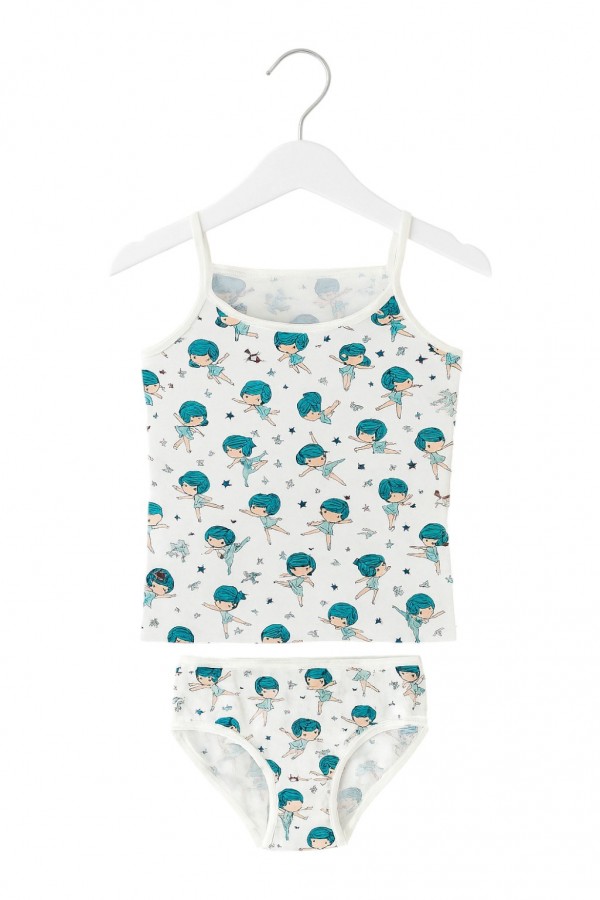 Kota Kız Çocuk Baskılı Atlet Takım 8800-9