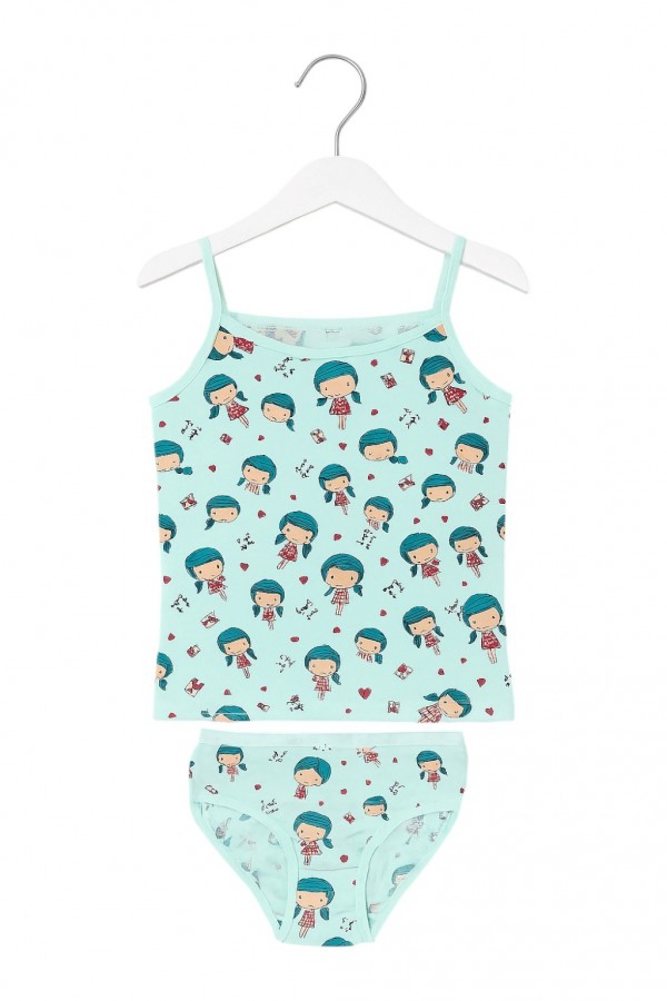 Kota Kız Çocuk Baskılı Atlet Takım 8800-8