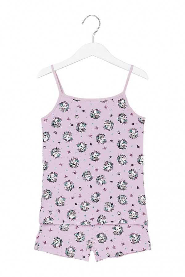 Kota Kız Çocuk Baskılı Atlet Takım 8800-1