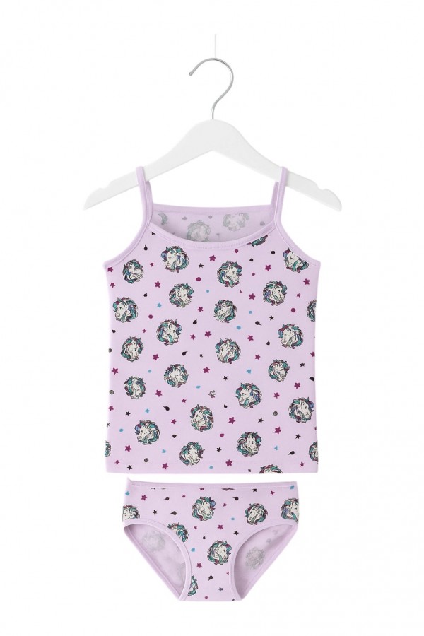 Kota Kız Çocuk Baskılı Atlet Takım 8800-7