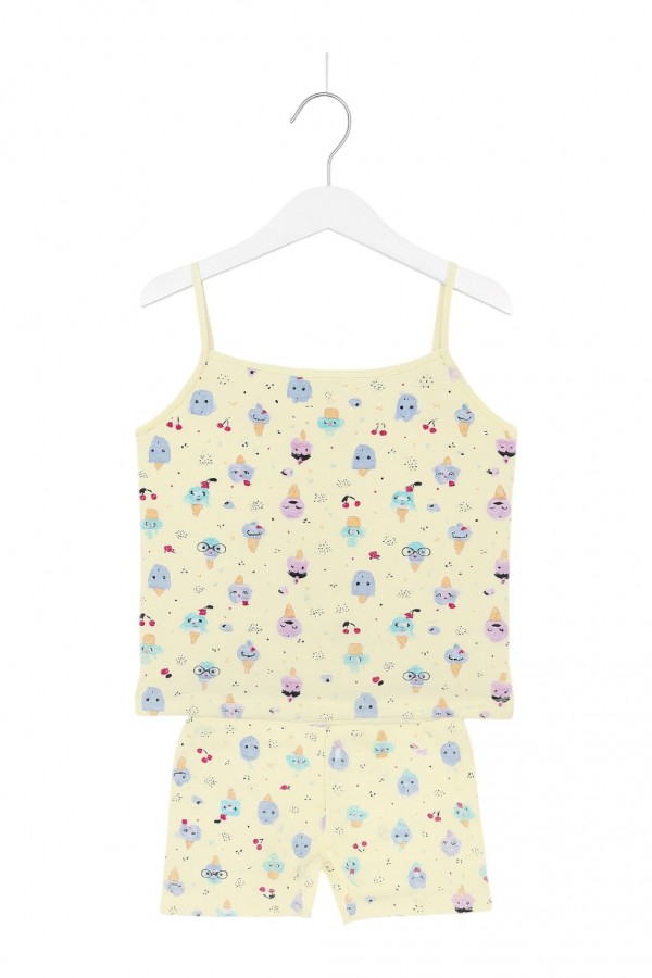 Kota Kız Çocuk Baskılı Atlet Takım 8800-6