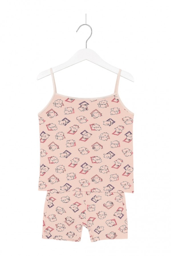 Kota Kız Çocuk Baskılı Atlet Takım 8800-4