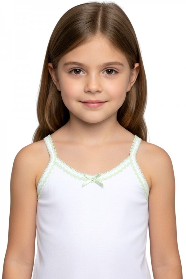 Seher Yıldızı 0048 Kız Oyalı İp Askı Atlet 8803-3