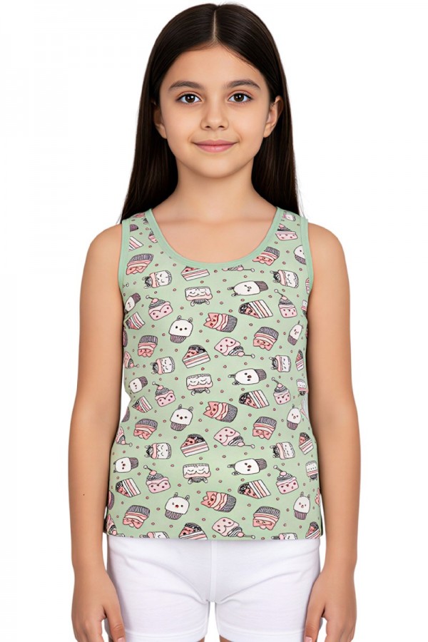 Kota 3412 Kız Çocuk Baskılı Geniş Askı Atlet 8805-6