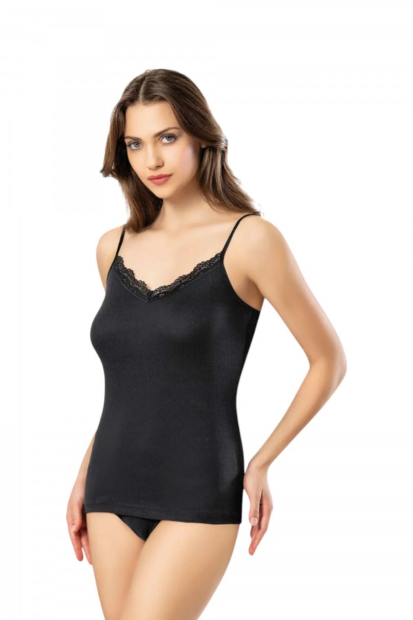 Kota 6421 Kadın Raporlu Ribanalı İp Askı Atlet 8617-3