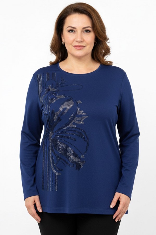 Edalı 207 Taşlı Penye Bluz 5000-4