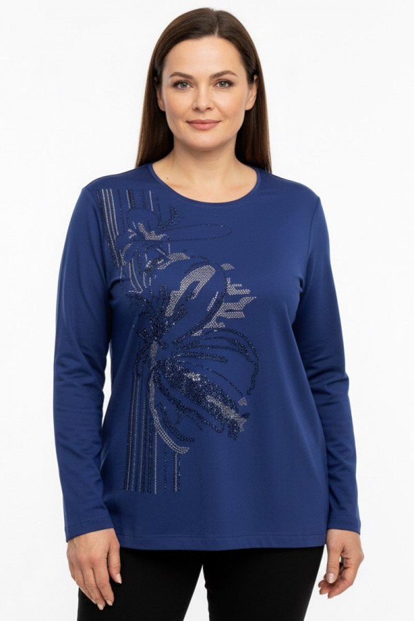 Edalı 207 Taşlı Penye Bluz 5000-10