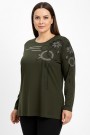 Edalı 211 Taşlı Penye Bluz 5010-3