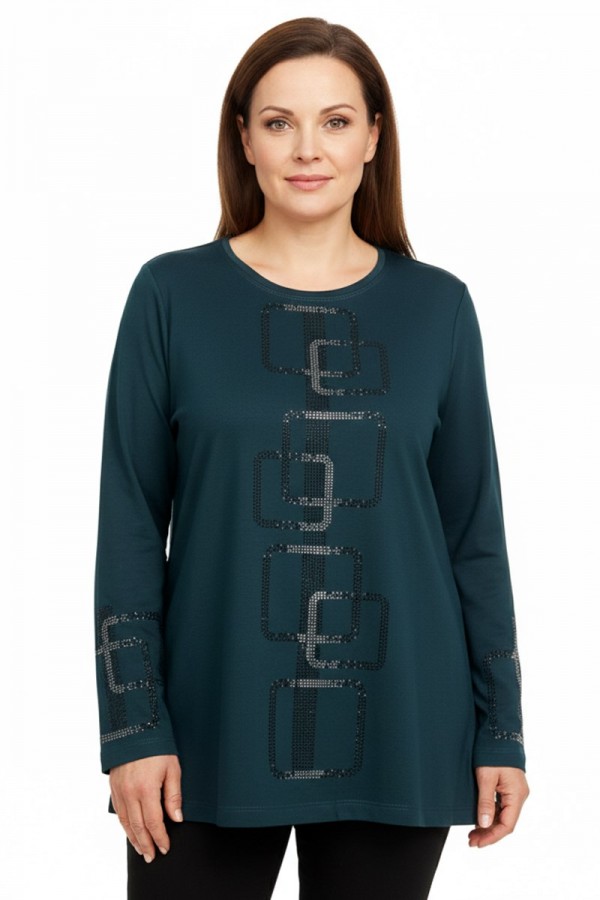Edalı 151 Taşlı Penye Bluz 5014-2
