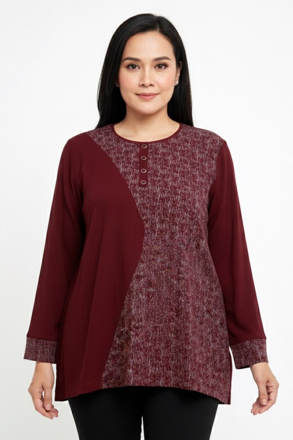 Edalı 205 Düğmeli Penye Bluz 5005-3