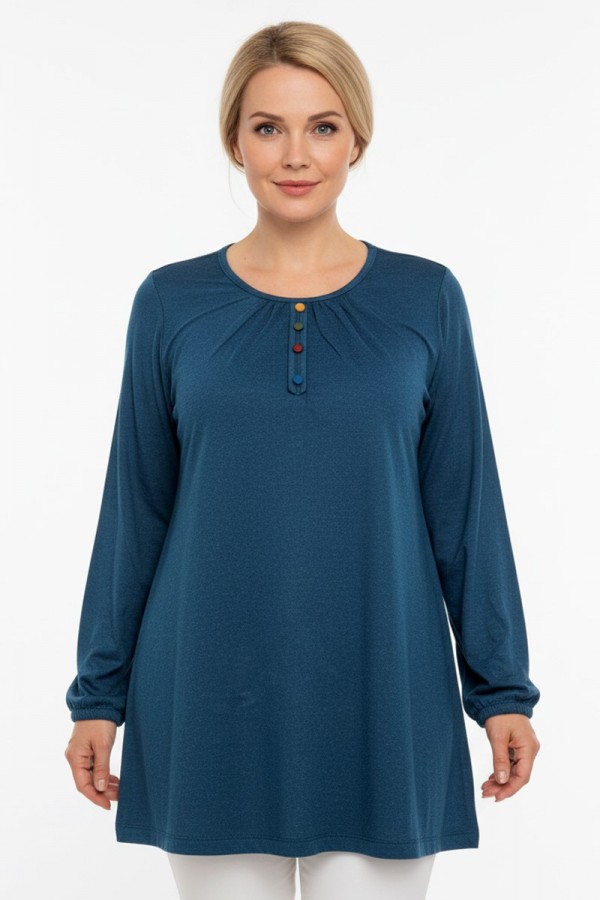 Erkan Düğmeli Penye Bluz 5025-2