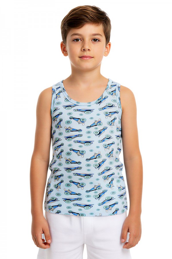 Kota 1014 Erkek Çocuk Baskılı Atlet 8414-3