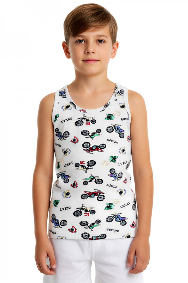 Kota 1014 Erkek Çocuk Baskılı Atlet 8414-2