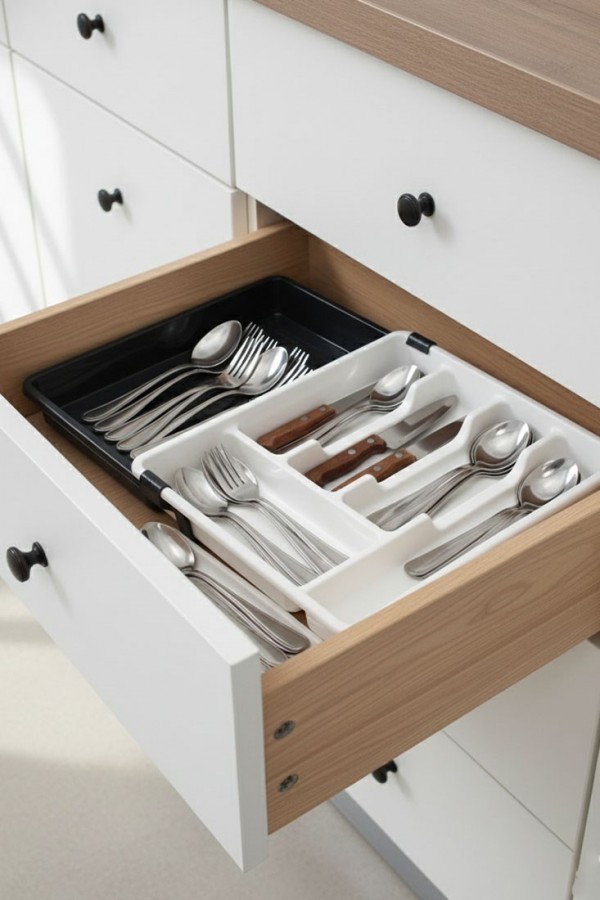 Ayarlanabilir Çekmece İçi Kaşıklık Organizeri