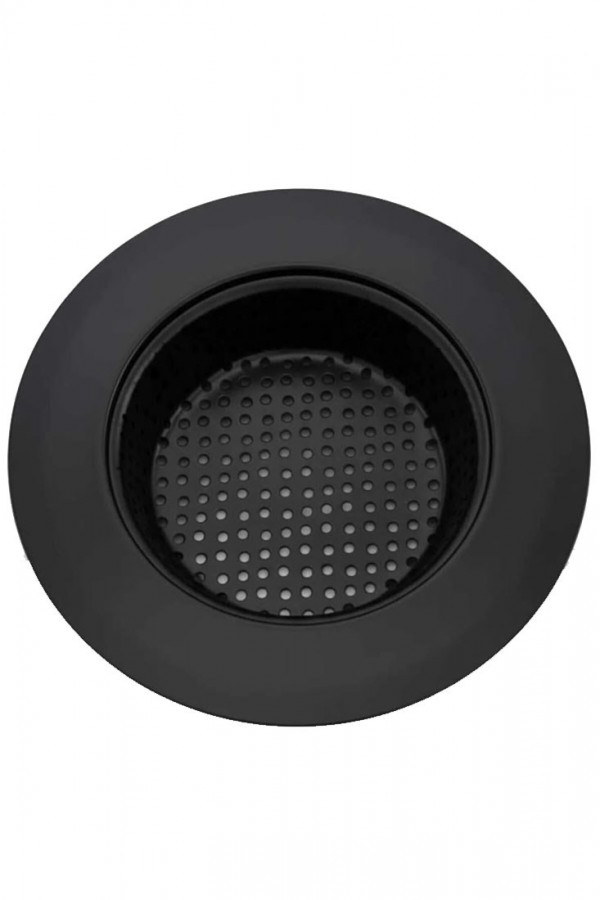 Siyah Paslanmaz Çelik Lavabo Süzgeci Çap 11.5 Cm