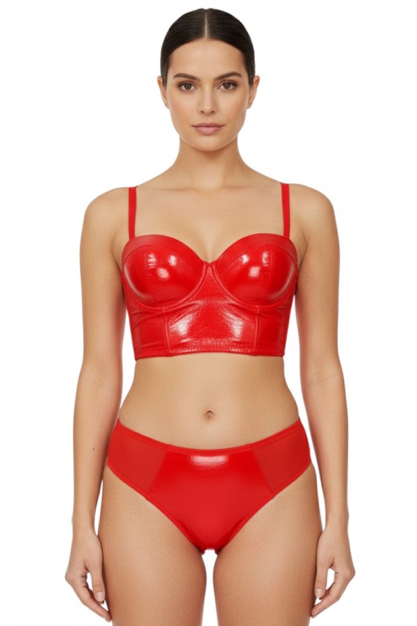 Cansoy Deri Destekli Büstiyer Takım 3700-1