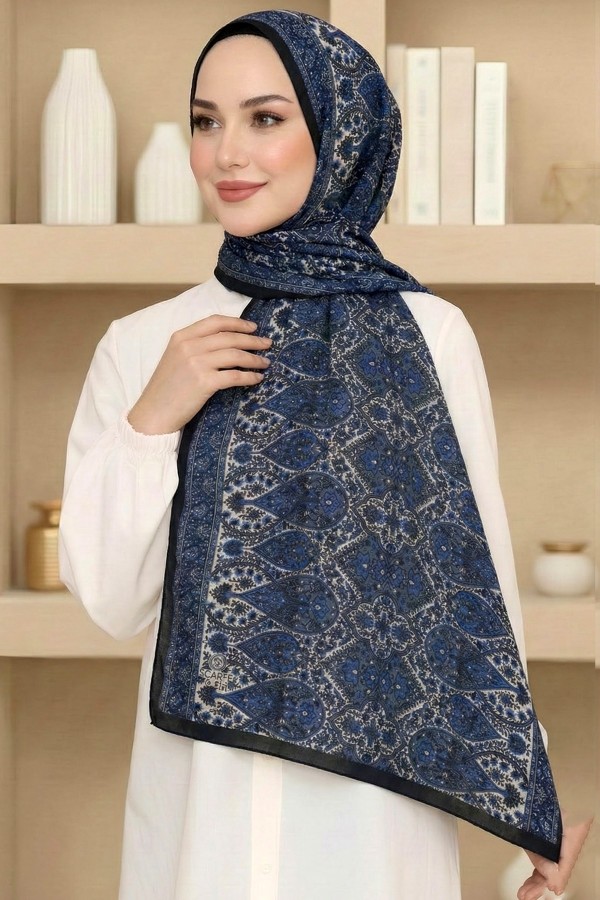Desenli Bambu Crush Şal 6009-2