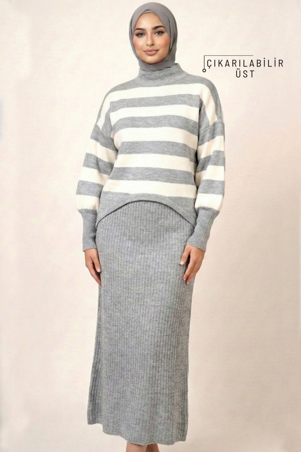 Kadın Triko Elbise 5601-7