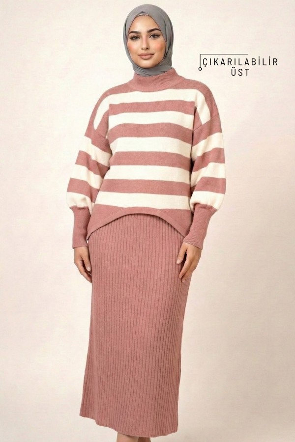 Kadın Triko Elbise 5601-3
