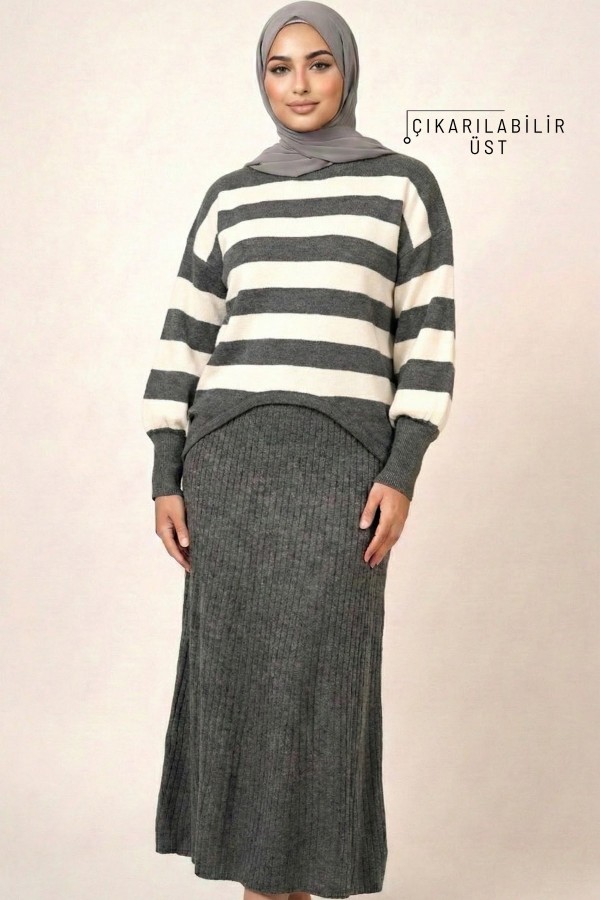 Kadın Triko Elbise 5601-1