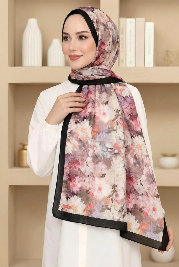 Desenli Bambu Crush Şal 6010-20