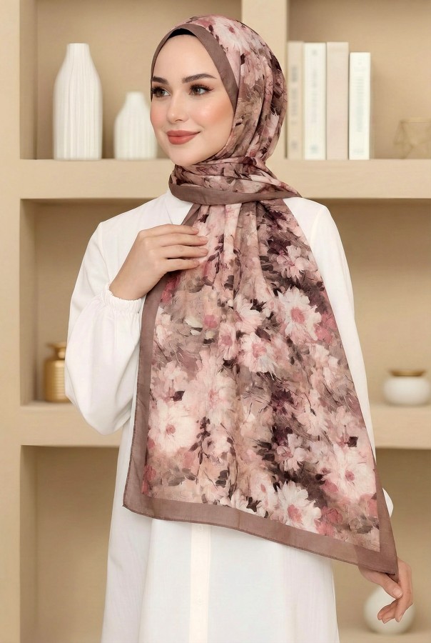 Desenli Bambu Crush Şal 6010-18