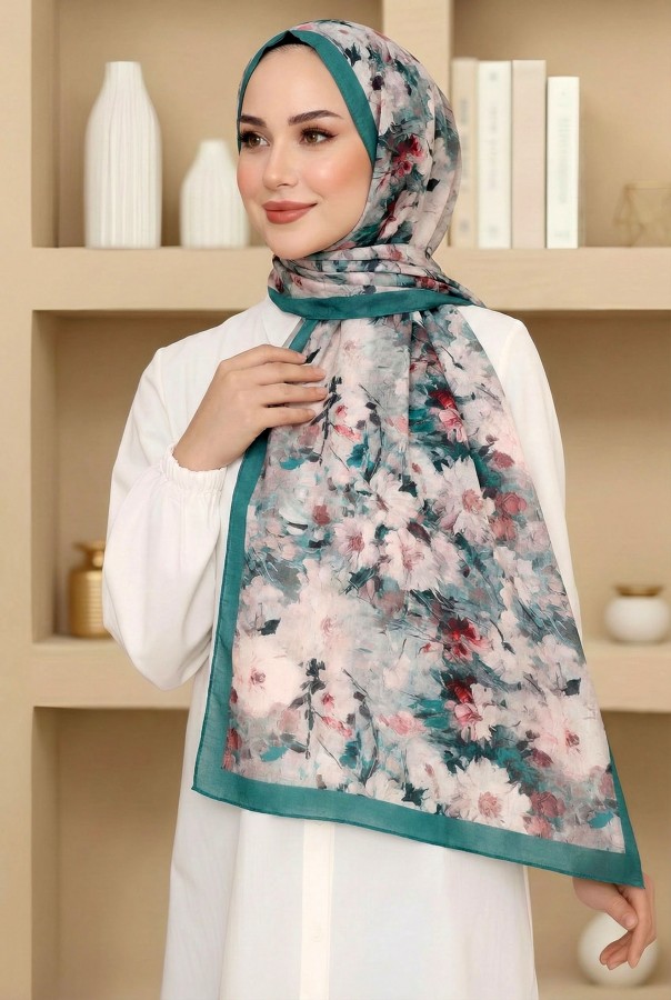 Desenli Bambu Crush Şal 6010-14