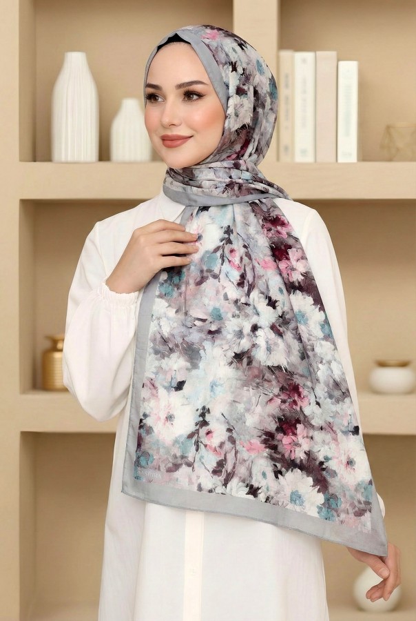 Desenli Bambu Crush Şal 6010-13