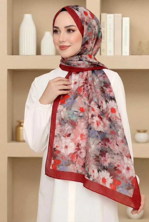 Desenli Bambu Crush Şal 6010-12