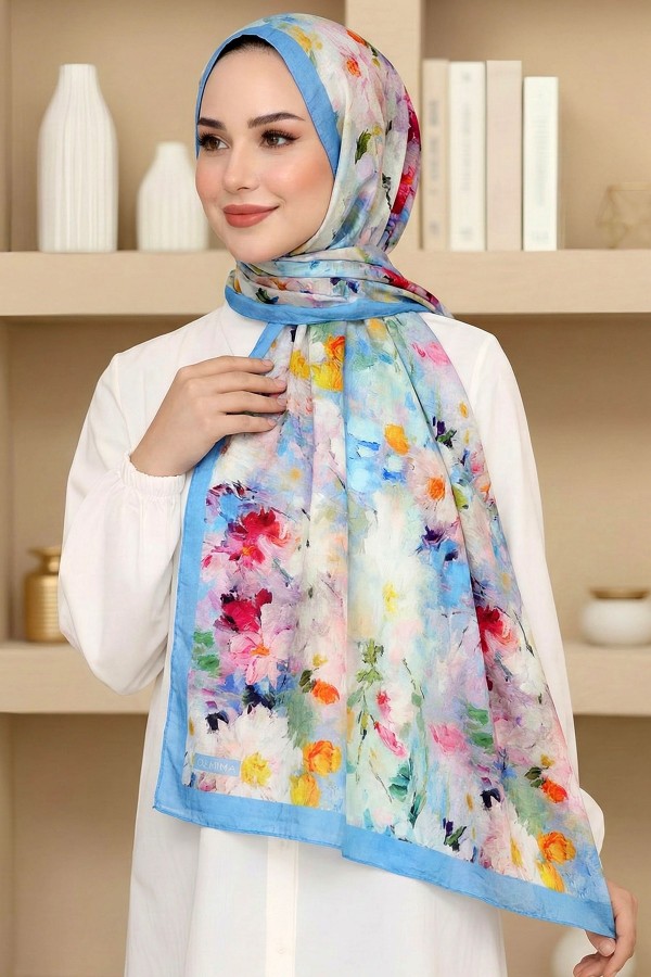 Desenli Bambu Crush Şal 6010-10