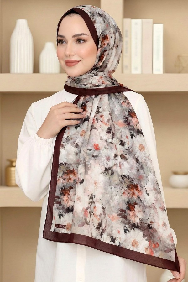 Desenli Bambu Crush Şal 6010-9