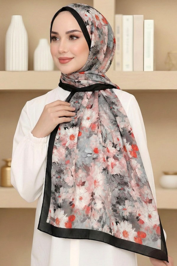 Desenli Bambu Crush Şal 6010-7