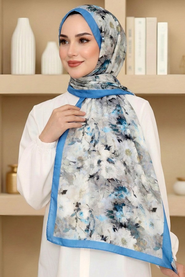Desenli Bambu Crush Şal 6010-2