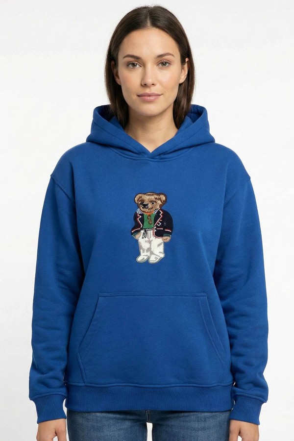 Kapşonlu Cepli Oversize Sweatshirt 5404-1