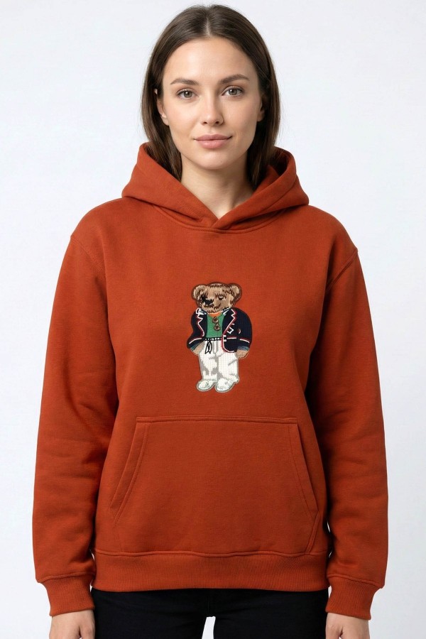 Kapşonlu Cepli Oversize Sweatshirt 5404-2