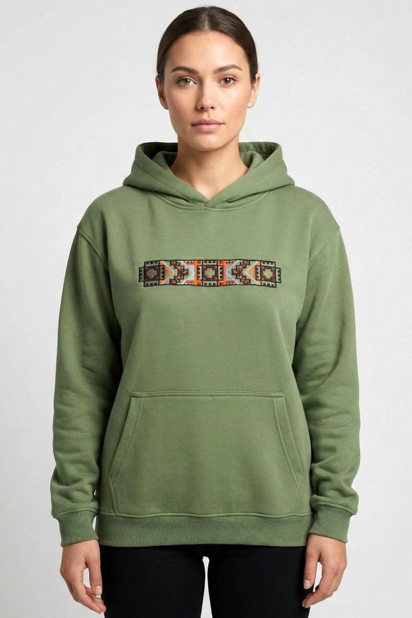 Kapşonlu Cepli Oversize Sweatshirt 5405-1