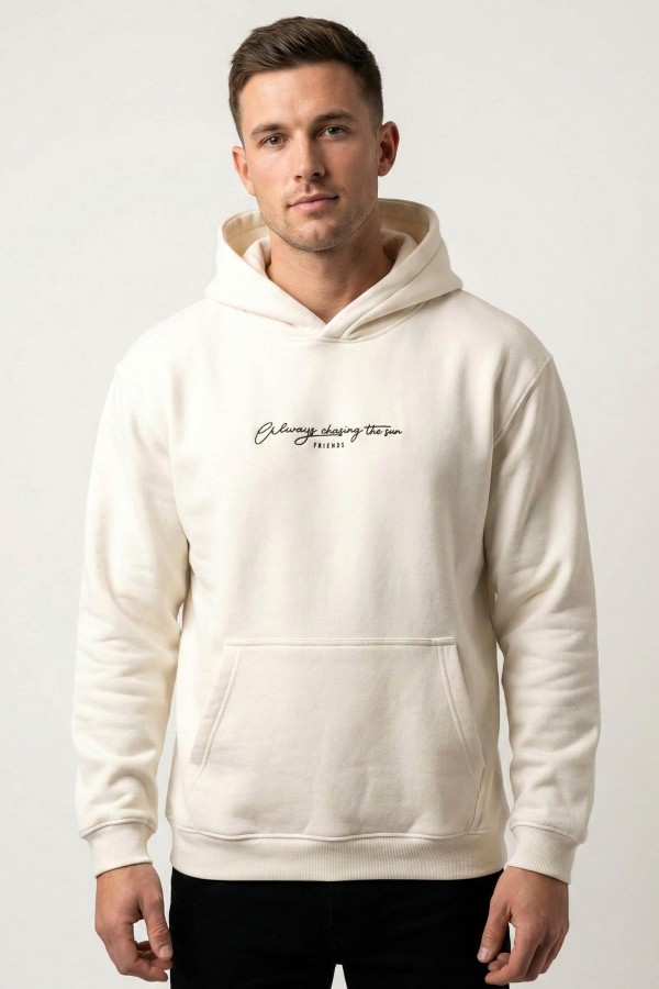 Baskılı Kapşonlu Sweatshirt 5400-2