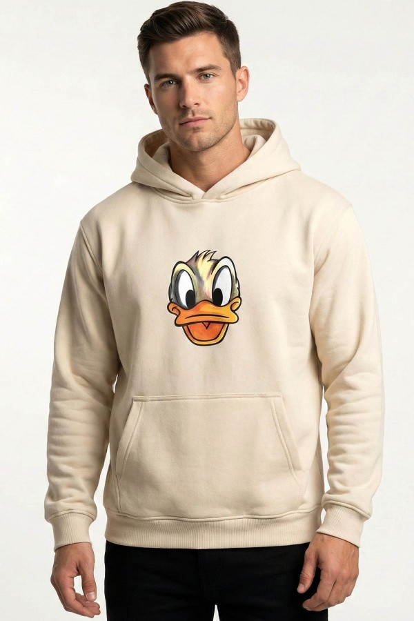 Baskılı Kapşonlu Sweatshirt 5401-1