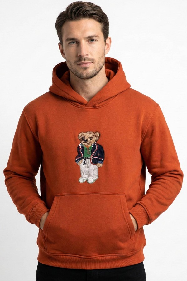 Kapşonlu Cepli Oversize Sweatshirt 5404-2