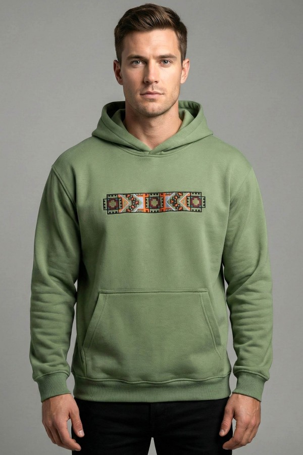 Kapşonlu Cepli Oversize Sweatshirt 5405-1